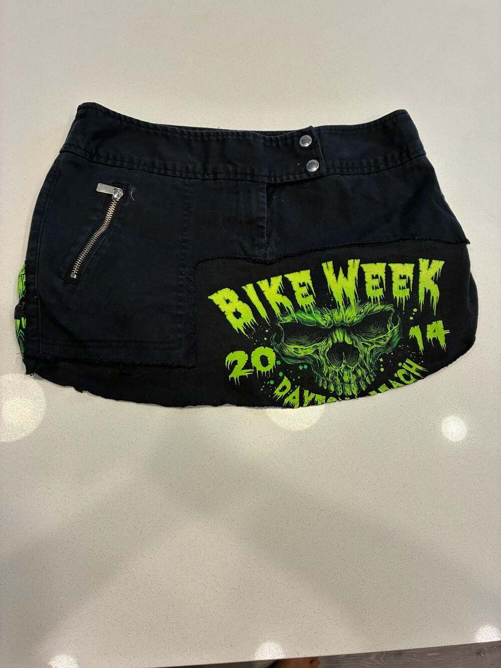 Michael Kors Bike Week Mini Skirt Size 10 Black